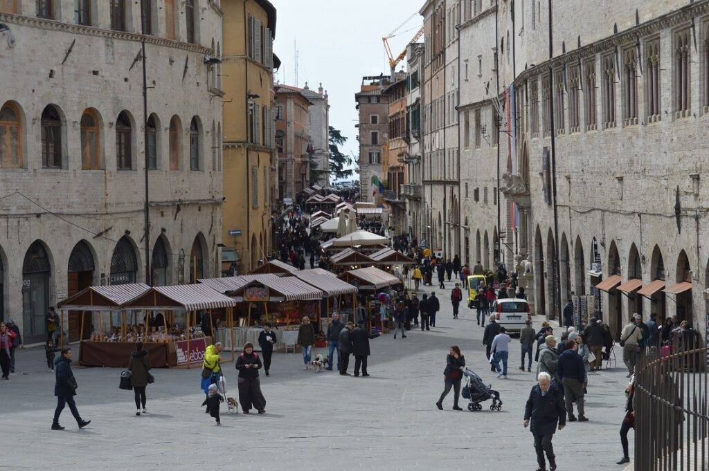 Fiera di Pasqua in centro a Perugia