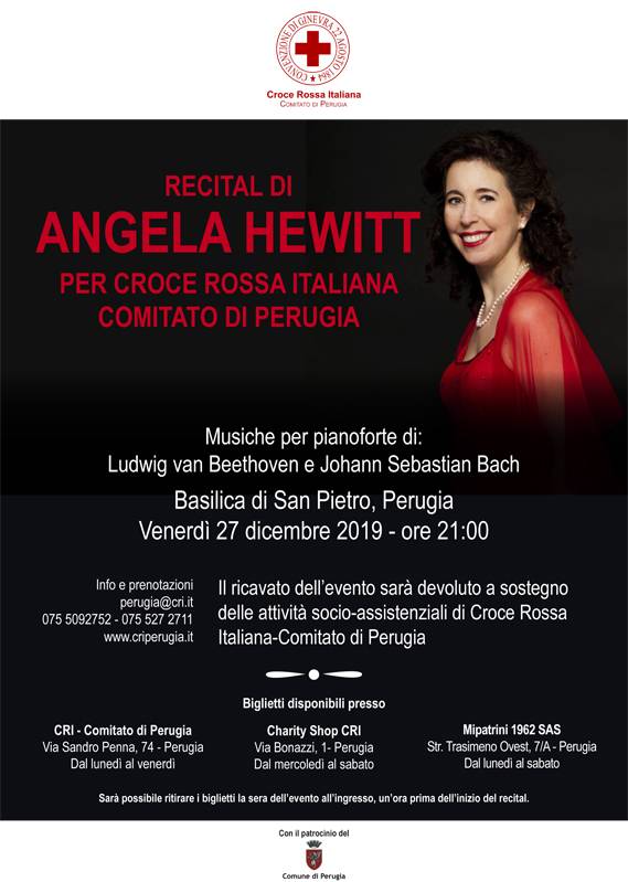 locandina concerto Angela Hewitt per CRI Perugia 2019