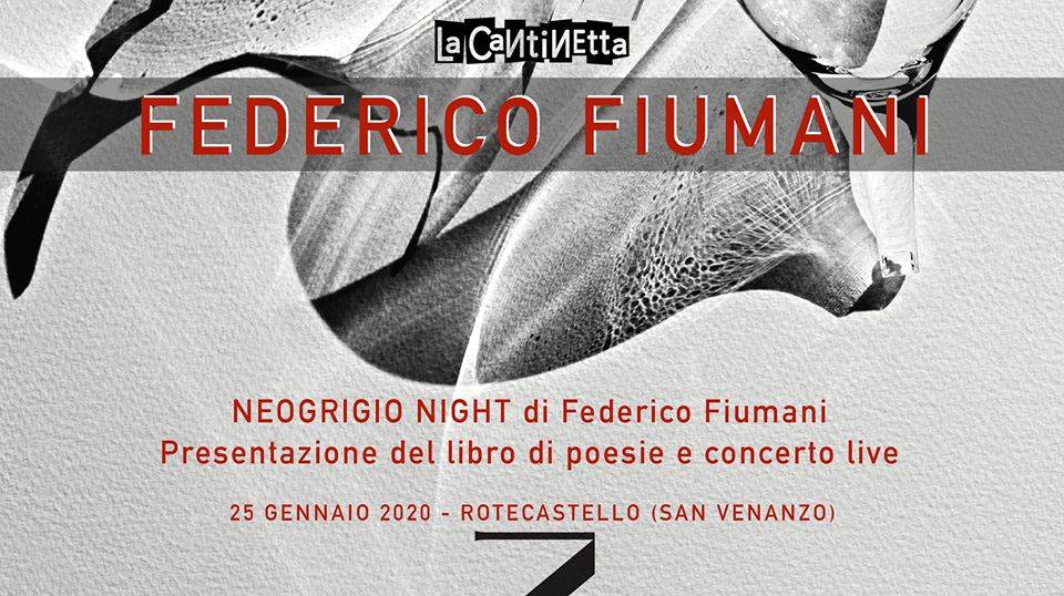 Rotecastello, sabato 25 gennaio Federico Fiumani in Neogrigio Night