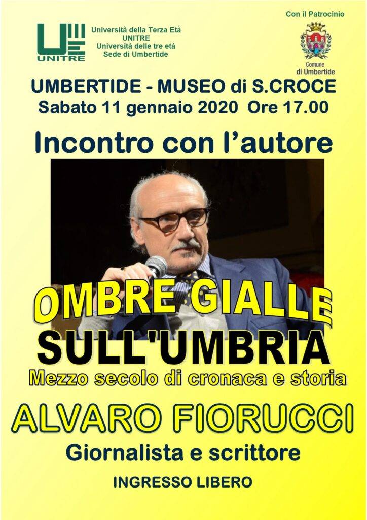 Umbertide, a Santa Croce incontro col giornalista e scrittore Alvaro Fiorucci