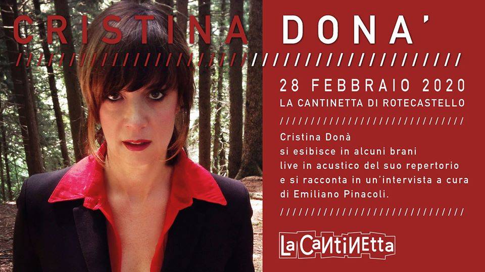 locandina Cristina Donà live alla Cantinetta