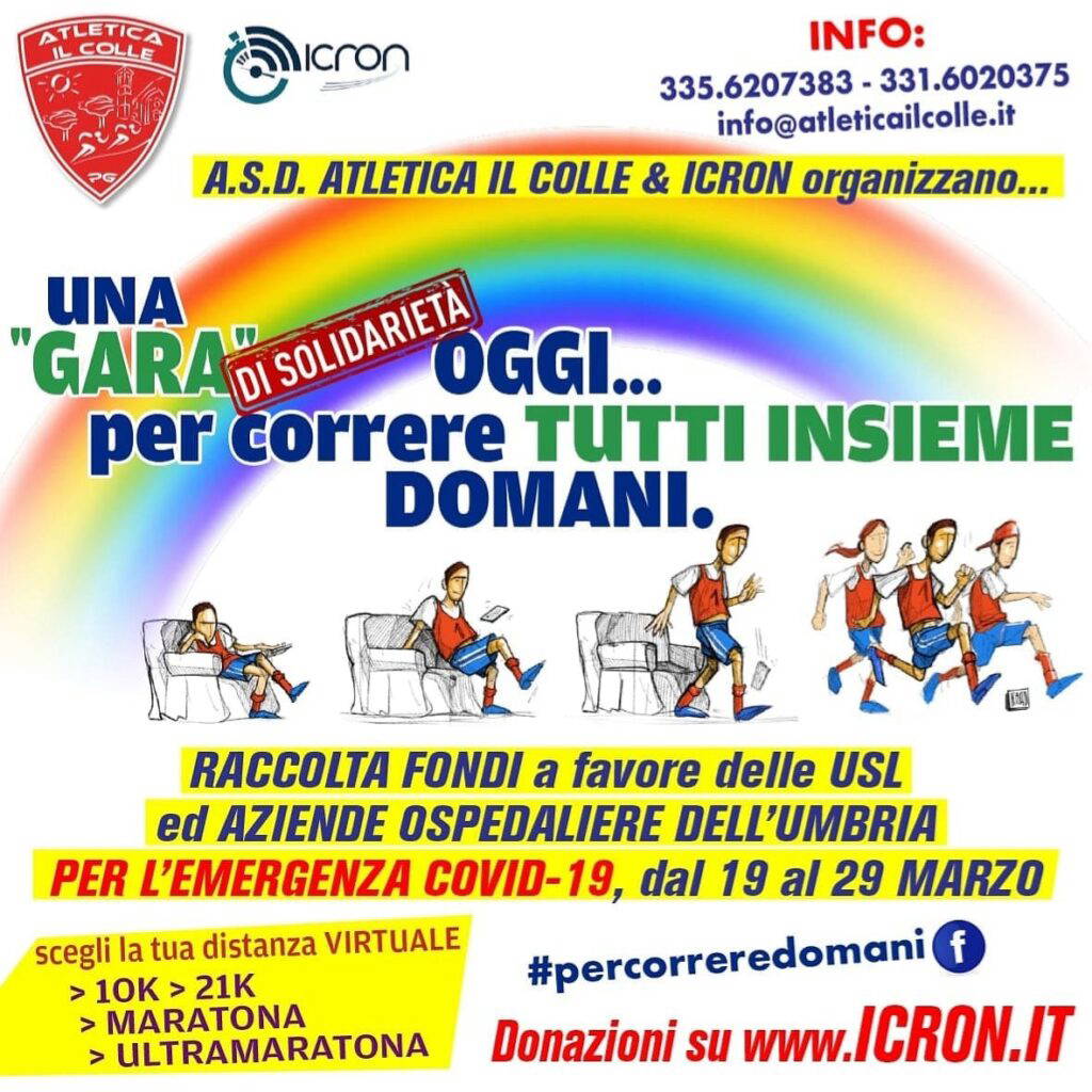 Atletica Il Colle Perugia ed Icron per una gara di solidarietà #percorreredomani