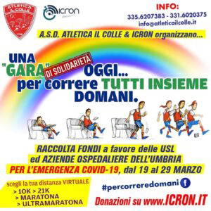 Atletica Il Colle Perugia ed Icron per una gara di solidarietà #percorreredomani