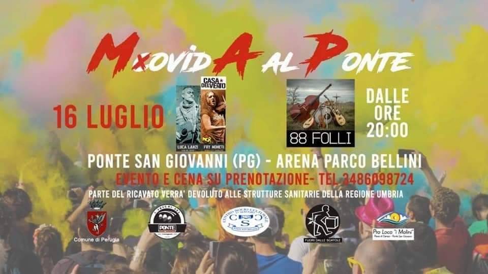 Perugia, tre serate di musica e solidarietà con Movida al Ponte