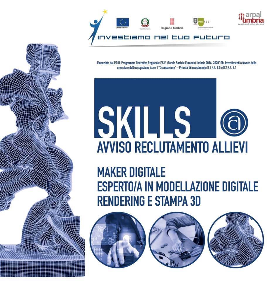 APERTE LE ISCRIZIONI “Maker Digitale-Esperto/a in modellazione digitale, rendering e stampa 3D"