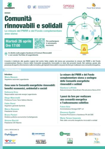 Webinar comunità energetiche